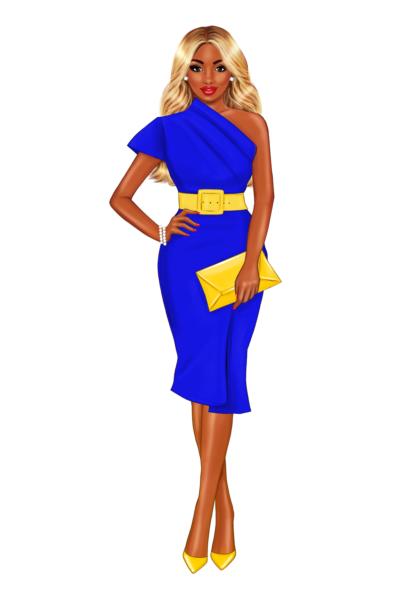 Blue and Gold Sorority Sister Bookmarks