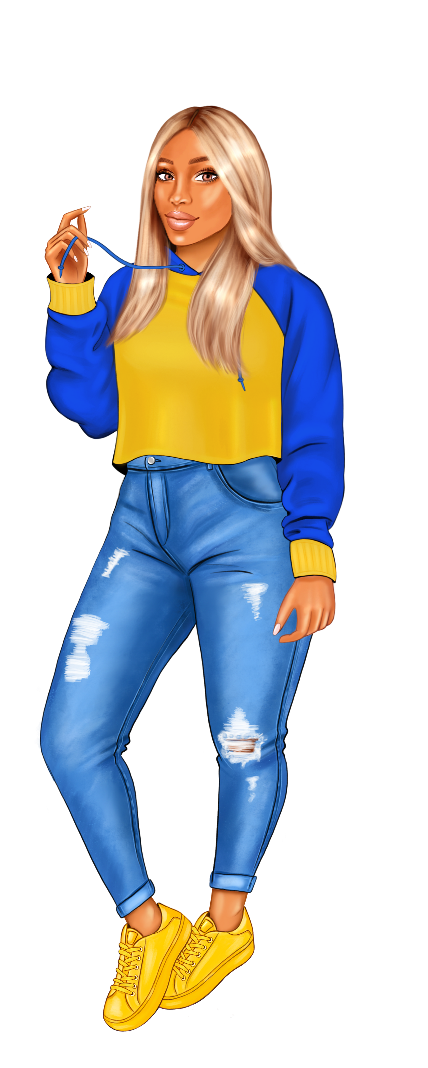 Blue and Gold Sorority Sister Bookmarks