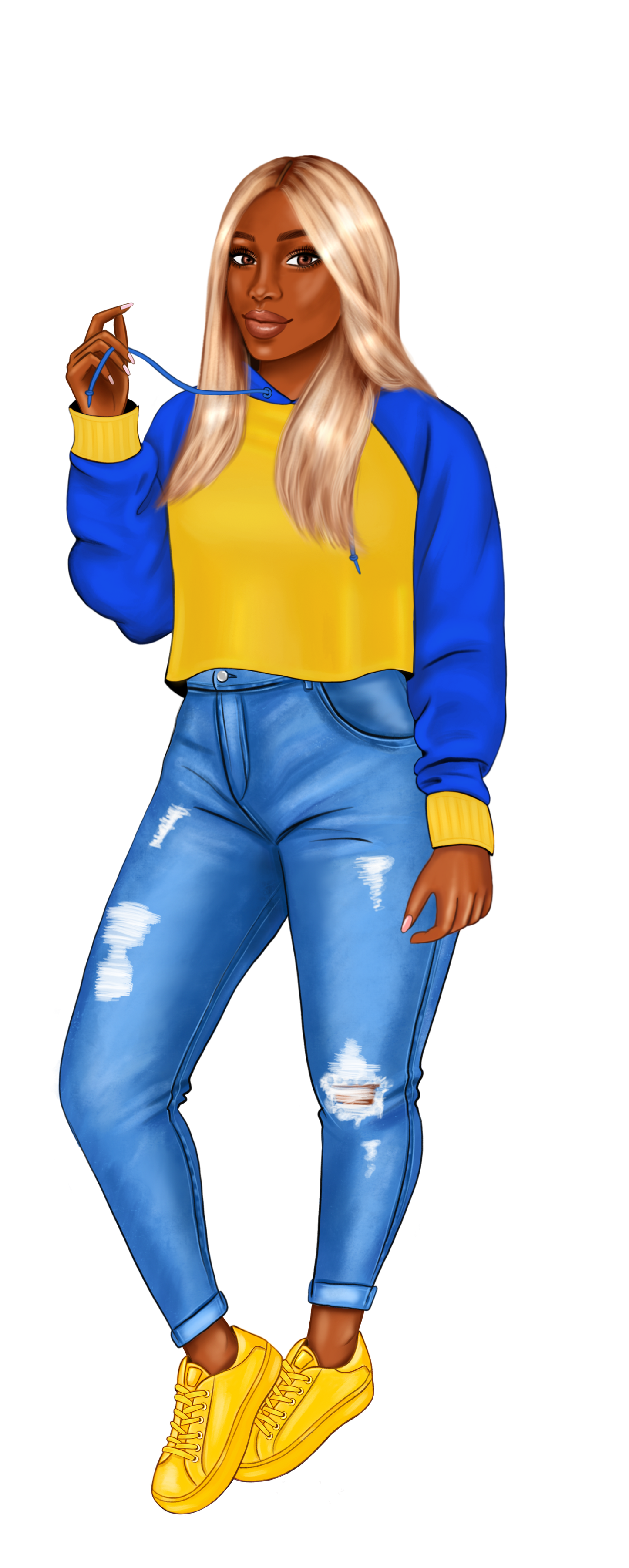 Blue and Gold Sorority Sister Bookmarks