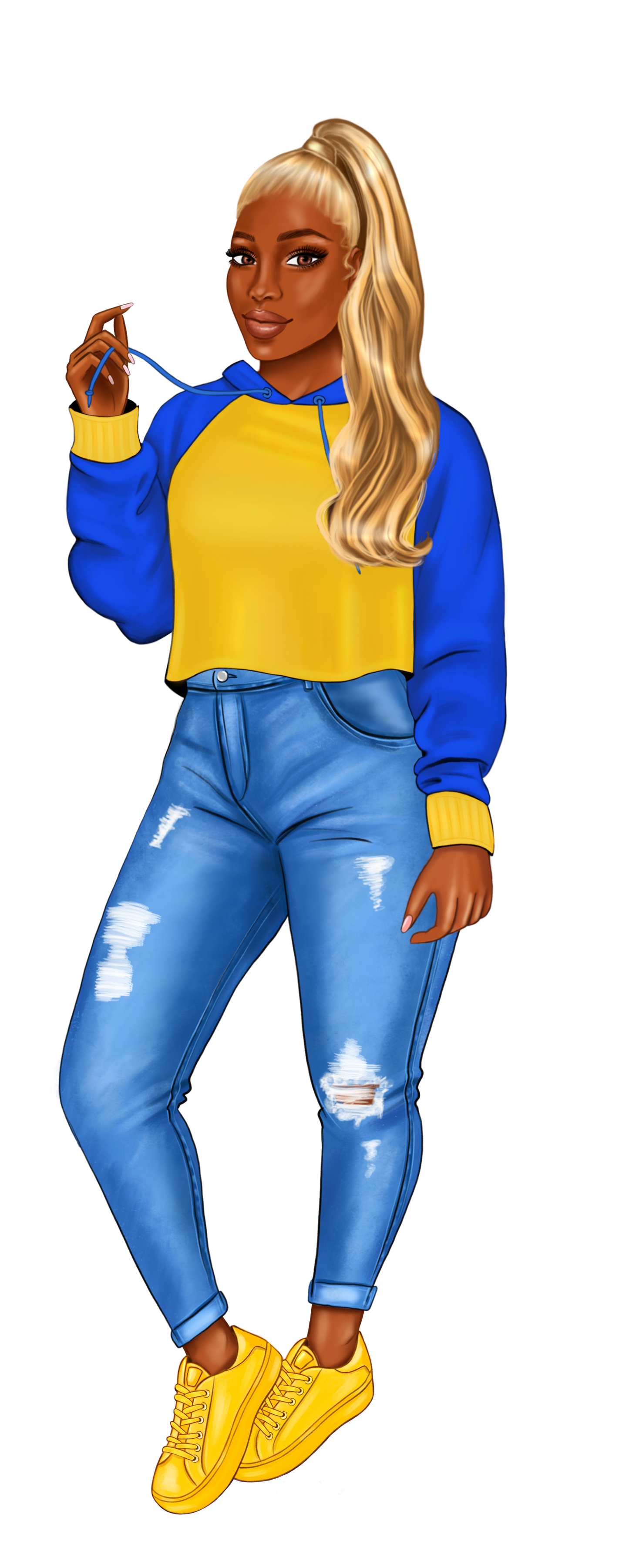Blue and Gold Sorority Sister Bookmarks