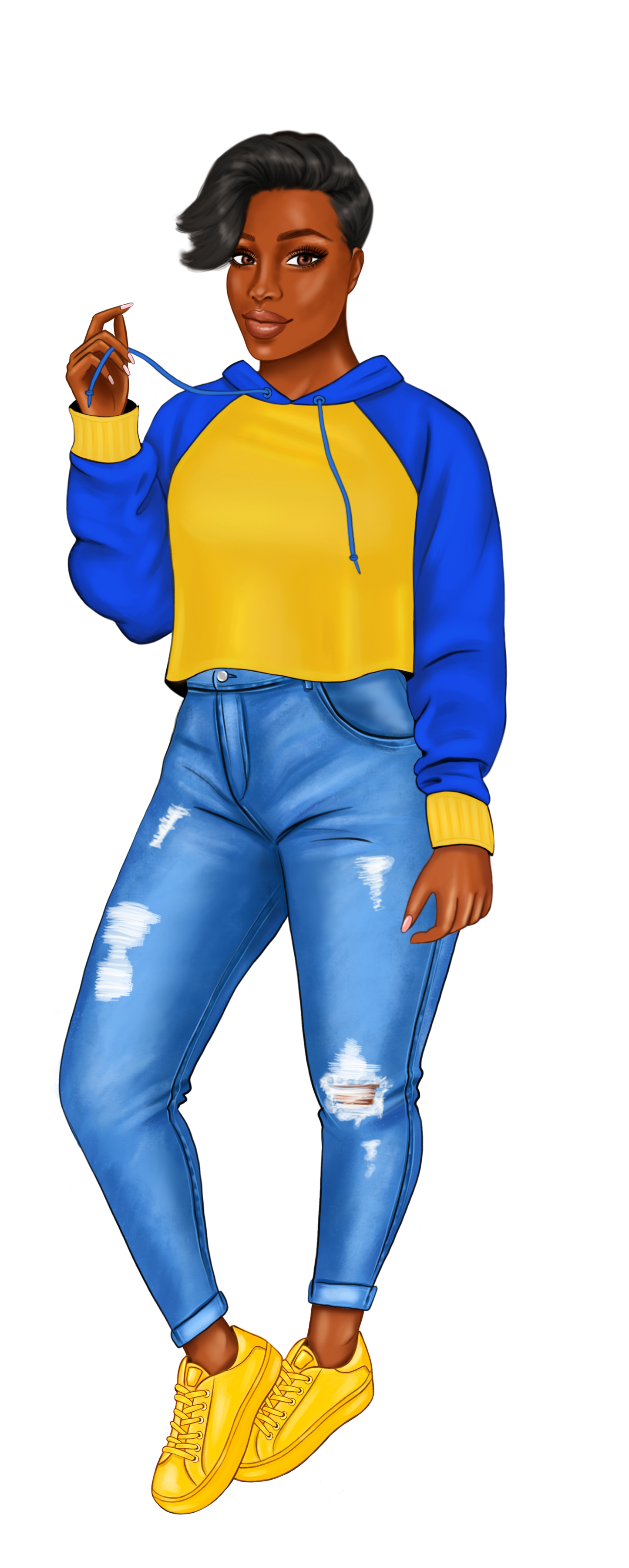 Blue and Gold Sorority Sister Bookmarks