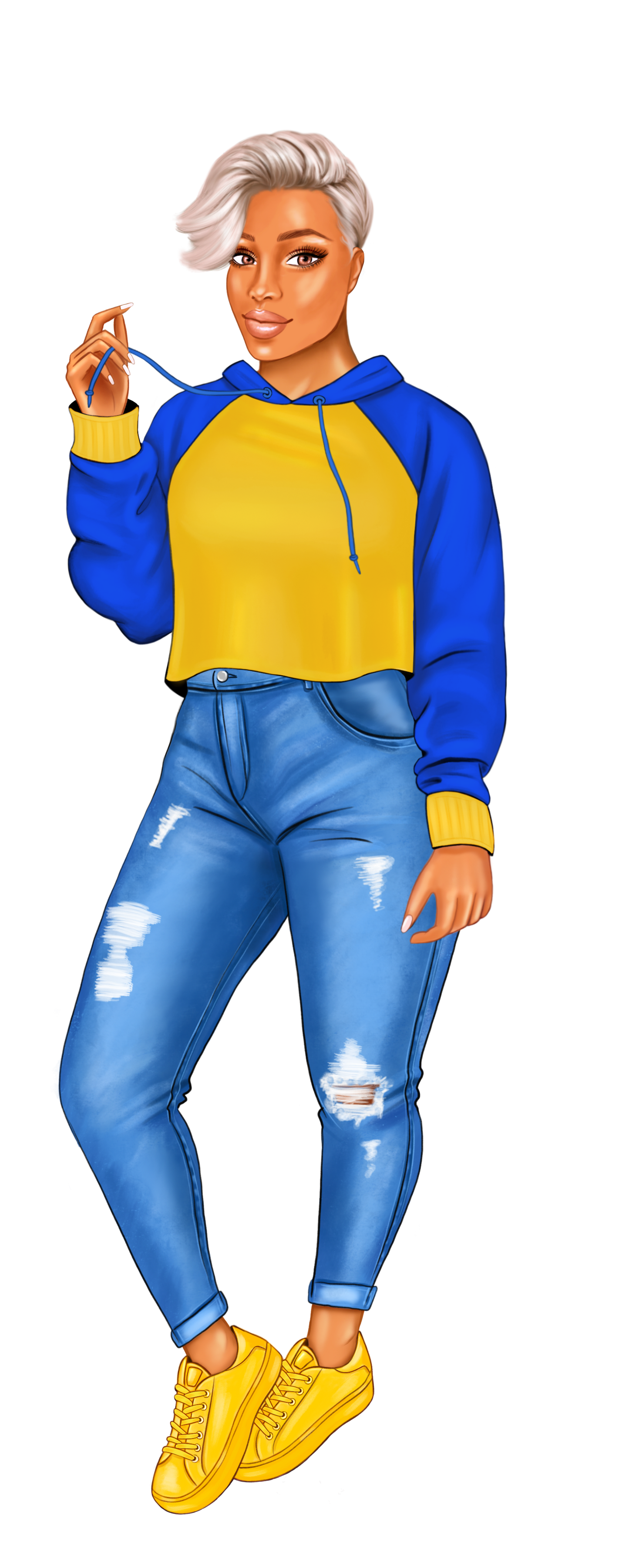 Blue and Gold Sorority Sister Bookmarks