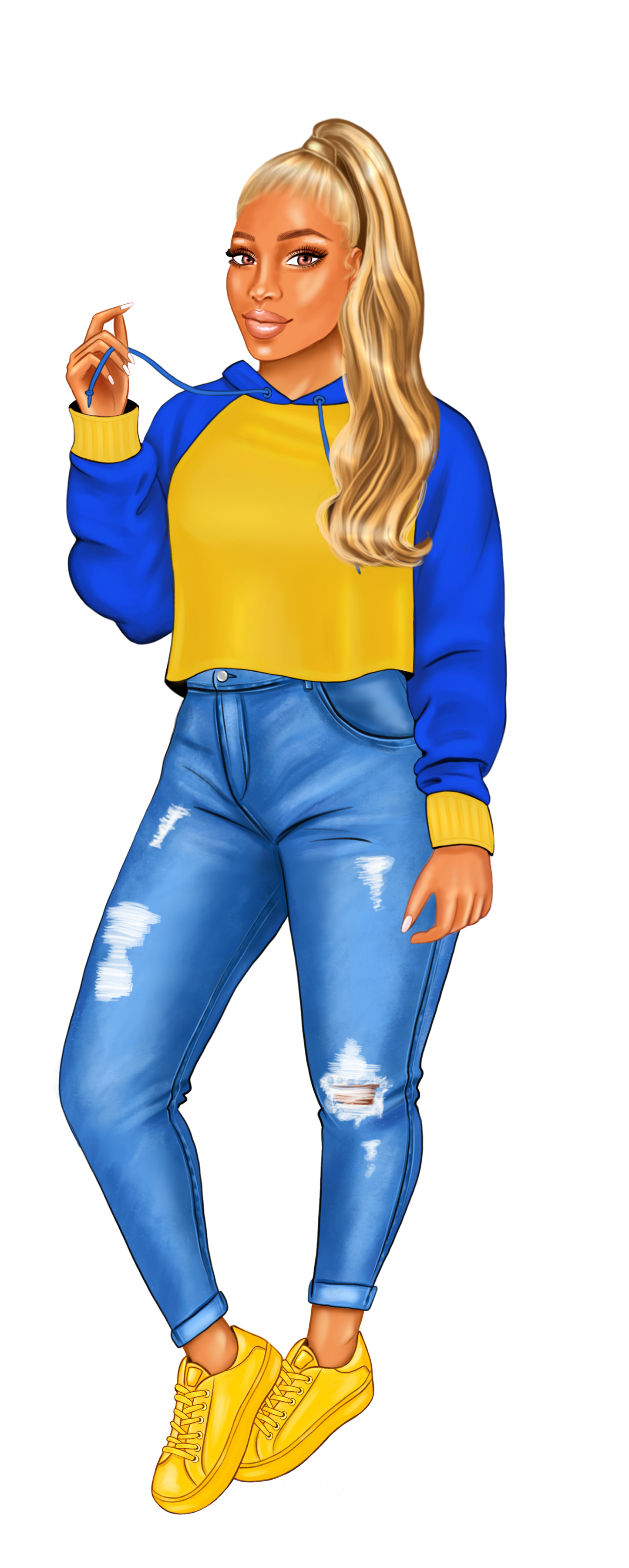 Blue and Gold Sorority Sister Bookmarks