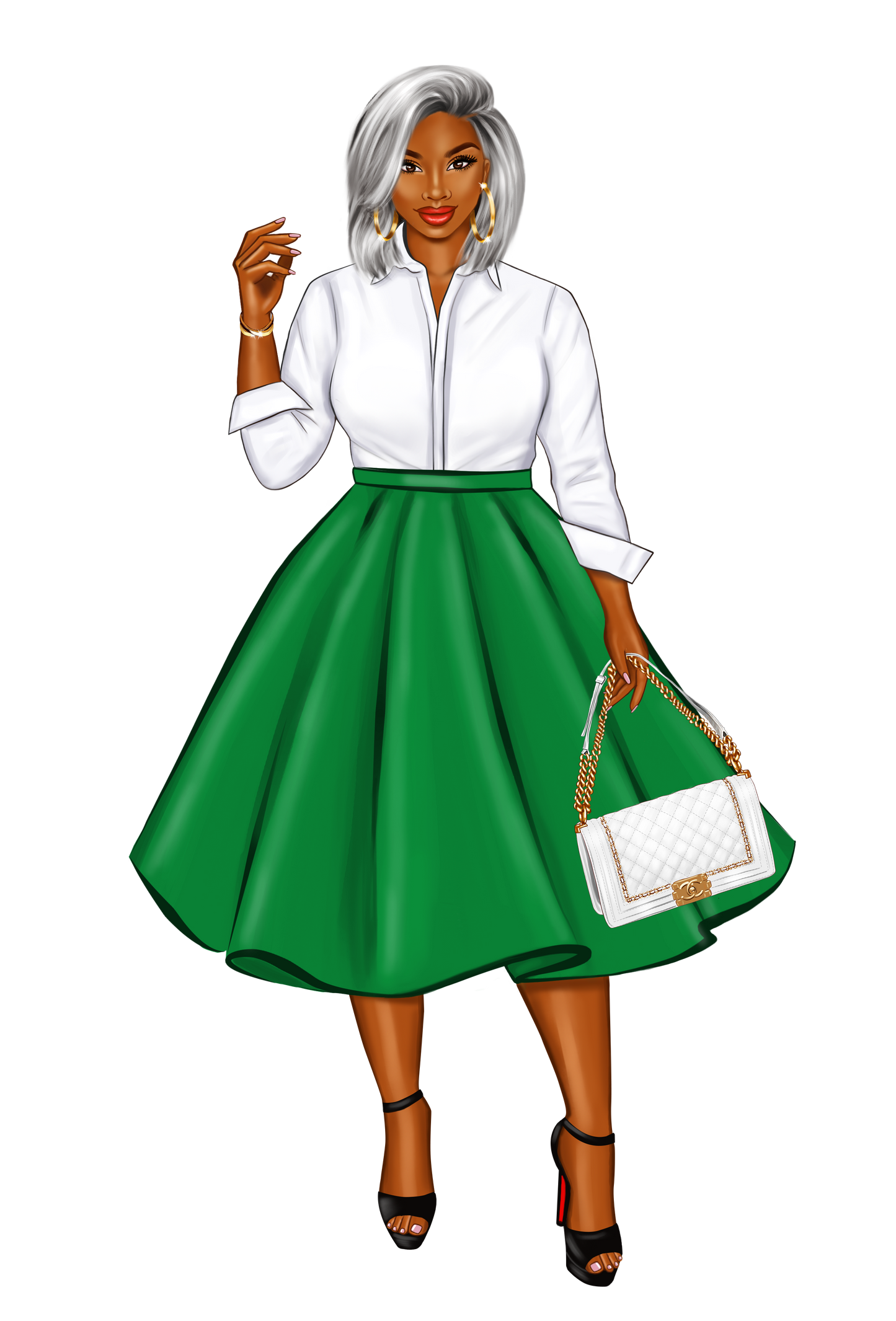 Green and White Sorority Sister Bookmarks