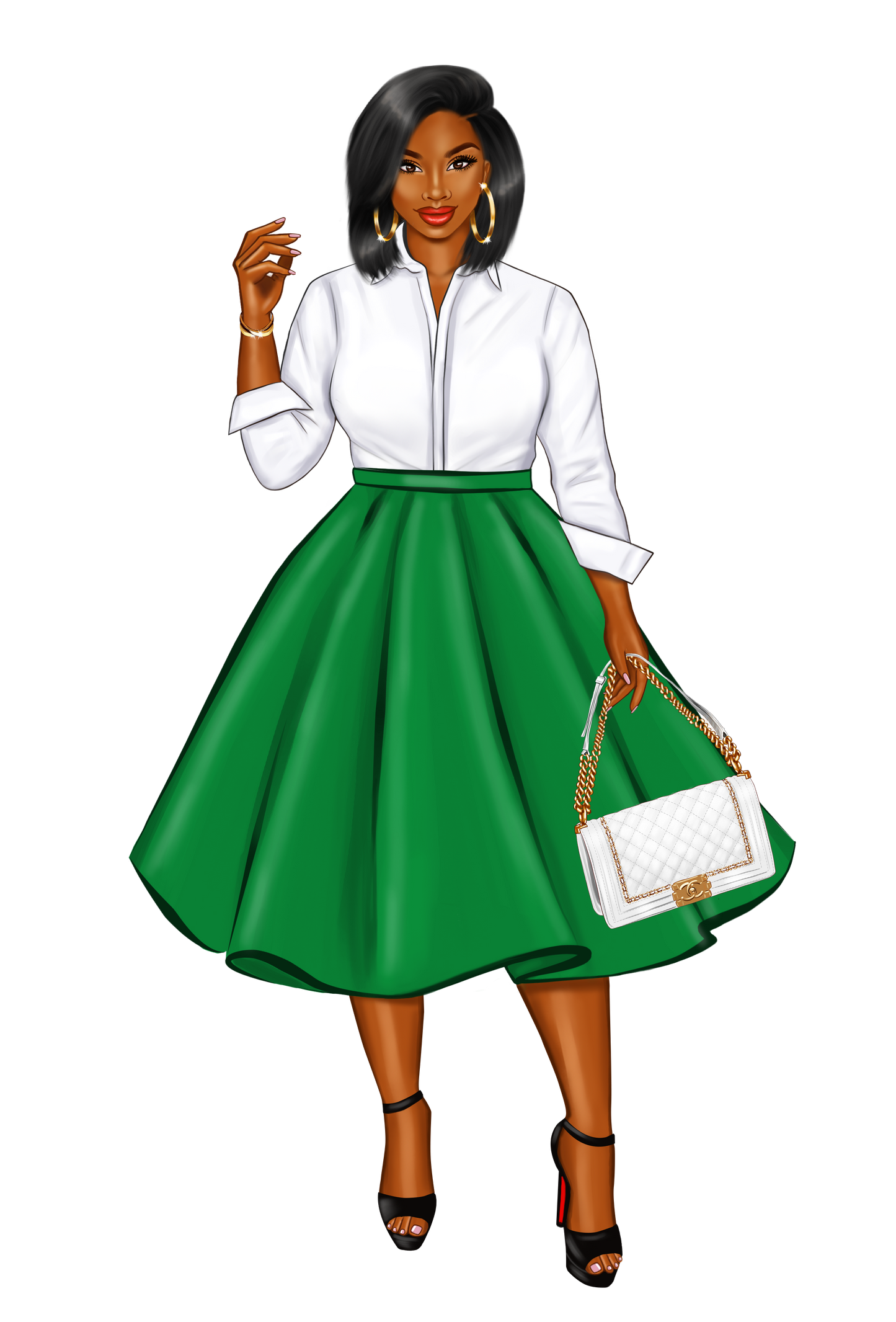 Green and White Sorority Sister Bookmarks