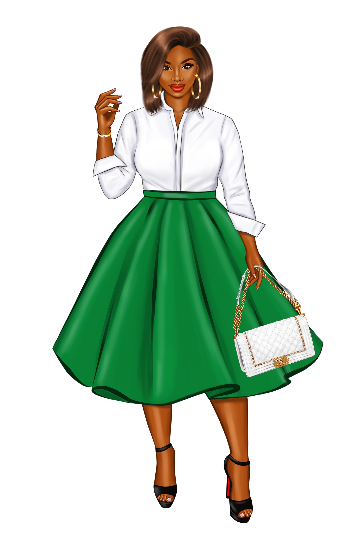 Green and White Sorority Sister Bookmarks