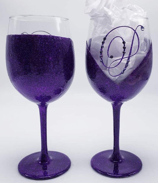 Initial Me! Wine Glass